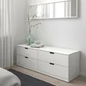 IKEA NORDLI НОРДЛІ, комод із 4 шухлядами, білий, 160x54 см 492.394.96 фото thumb №2