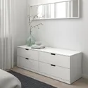 IKEA NORDLI НОРДЛИ, комод с 4 ящиками, белый, 160x54 см фото thumb №2