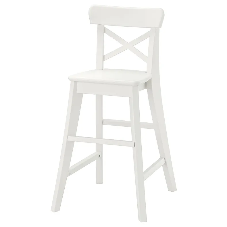 IKEA INGOLF ІНГОЛЬФ, стілець дитячий, білий 901.464.56 фото №1