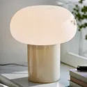 IKEA DEJSA ДЕЙСА, лампа настольная, бежевое / опаловое белое стекло, 28 см 904.049.83 фото thumb №6