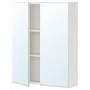 IKEA ENHET ЕНХЕТ, шафа дзеркальна із 2 дверцятами, білий, 60x17x75 см 393.236.69 фото