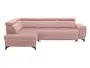 BRW М'який розкладний кутовий диван з ящиком для зберігання велюровий рожевий, Елемент 18 Рожевий NA-MELLOW-RECBK.2F-G1_B9C2C5 фото