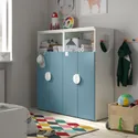 IKEA SMÅSTAD СМОСТАД / PLATSA ПЛАТСА, шафа, білий / синій з 6 полицями, 120x42x123 см 095.496.03 фото thumb №2