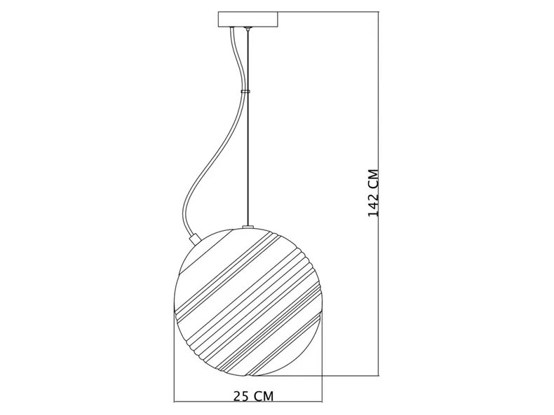 BRW Подвесной светильник Perona из металлического стекла черно-графитовый 093390 фото №2