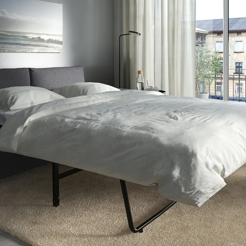 IKEA VIMLE ВІМЛЕ, кут диван-ліжко, 5-місн з кушеткою, з широкими підлокітниками / Gunnared середньо-сірий 695.452.49 фото №4