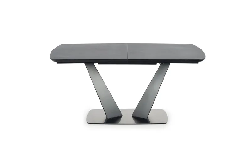 Кухонний стіл розкладний HALMAR FANGOR 160-220x90 см, стільниця - темно-сіра, основа - чорна фото №2