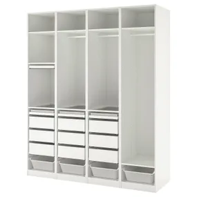 IKEA PAX ПАКС, гардероб, комбінація, білий, 200x58x236 см 093.314.30 фото
