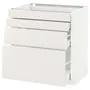 IKEA METOD МЕТОД / MAXIMERA МАКСИМЕРА, напольн шкаф 4 фронт панели / 4 ящика, белый / белый, 80x60 см 390.499.77 фото