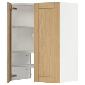 IKEA METOD МЕТОД, навесной шкаф д / вытяжки / полка / дверь, белый / дуб форсбака, 60x80 см 295.093.90 фото