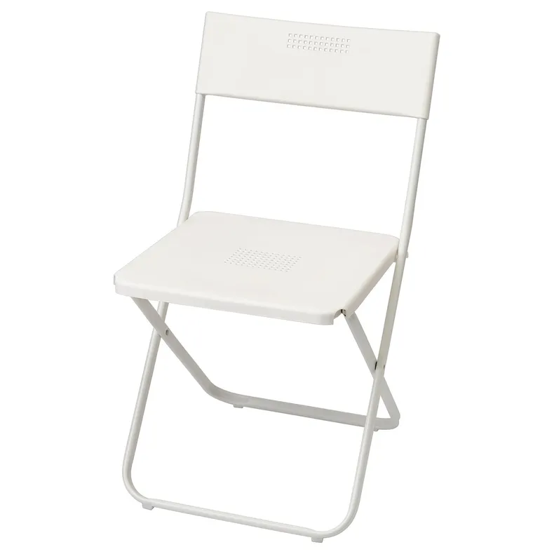 IKEA FEJAN ФЕЯН, стілець, вуличний, складаний білий 102.553.07 фото №1