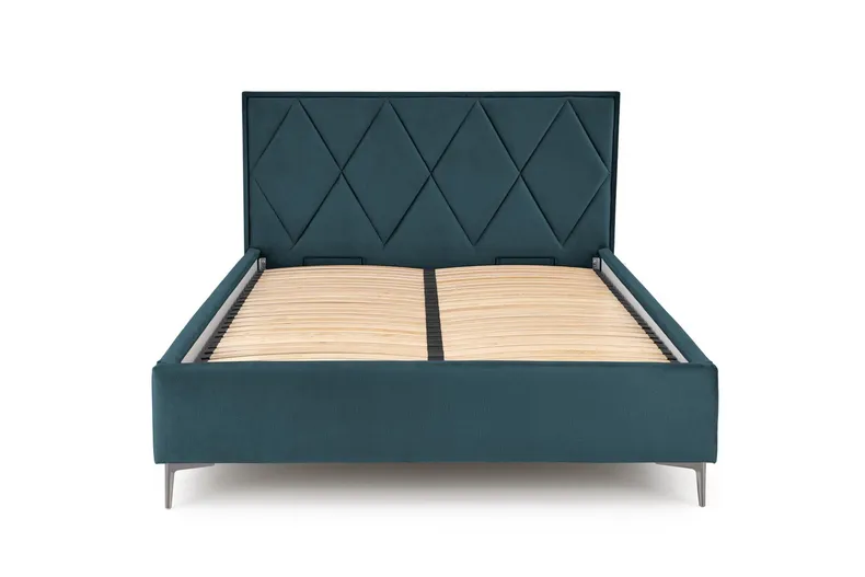 Изголовье кровати HALMAR MODULO W4 160 см темно-зеленого цвета. Монолит 37 фото №6