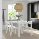IKEA VANGSTA ВАНГСТА / JANINGE ЯНІНГЕ, стіл+6 стільців, білий / білий, 120 / 180 см 094.830.32 фото thumb №2