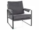 Кресло мягкое с металлической рамой SIGNAL FOCUS Brego, темно-серый / матовый черный фото thumb №1