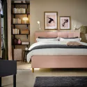IKEA IDANÄS ИДАНЭС, кровать с отделением для хранения, Окрашенный в бледно-розовый цвет, 160x200 см 604.471.73 фото thumb №5