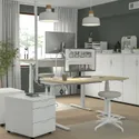 IKEA MITTZON МИТТЗОН, стол / трансф, электрический окл береза / белый, 140x80 см 195.286.19 фото thumb №6