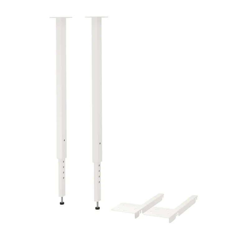 IKEA BOAXEL БОАКСЕЛЬ, ножка, 2 шт., белый, 67-84 см 504.487.38 фото №1