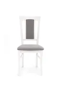 Кухонний стілець дерев'яний HALMAR KONRAD білий/сірий фото thumb №5