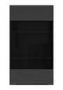 BRW Верхний кухонный шкаф Sole L6 40 см с витриной слева черный матовый, черный/черный матовый FM_G_40/72_LV-CA/CAM фото