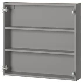 IKEA ENHET ЕНХЕТ, навісна шафа з 2 полицями, сірий, 80x15x75 см 304.404.51 фото