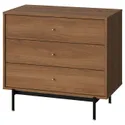 IKEA RÅDMANSÖ, комод, 3 шухляди, коричневий горіх, 90x48x81 см 205.936.04 фото thumb №1