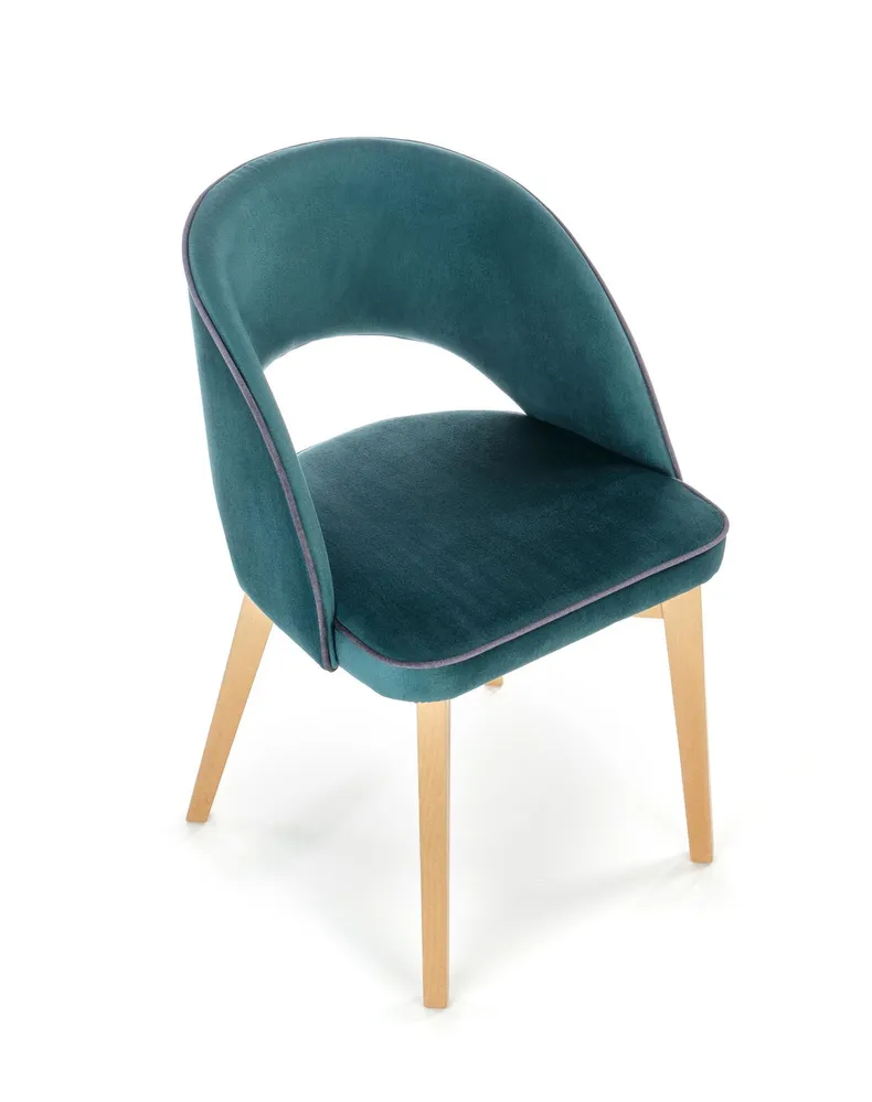 Кухонный стул бархатный HALMAR MARINO Velvet, темно-зеленый MONOLITH 37 / дуб медовый фото №10