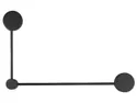 BRW Настінний світильник Orbit 2-point сталевий чорний 081140 фото thumb №1