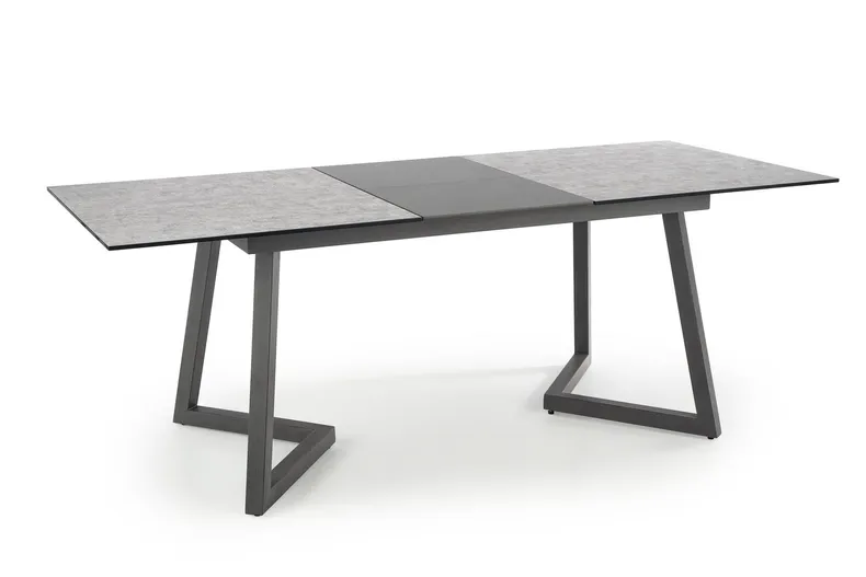 Обідній стіл розкладний HALMAR TIZIANO 160-210x90 см, стільниця - світлий сірий / темний сірий, ніжки - темний сірий фото №13