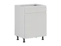 BRW Правосторонний кухонный шкаф Sole 60 см с ящиком soft-close светло-серый глянец, альпийский белый/светло-серый глянец FH_D1S_60/82_P/STB-BAL/XRAL7047 фото thumb №2
