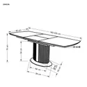Розкладний стіл HALMAR DANCAN 160-220x90 см, білий мармур / / світлий / чорний фото thumb №24