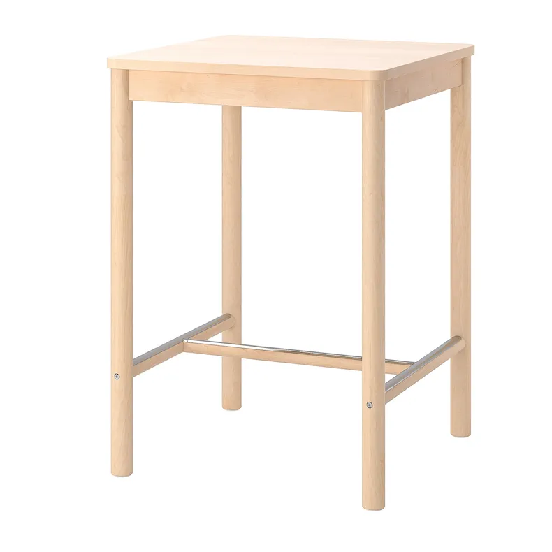 IKEA RÖNNINGE РЕННІНГЕ, барний стіл, береза, 75x75 см 505.112.30 фото №1