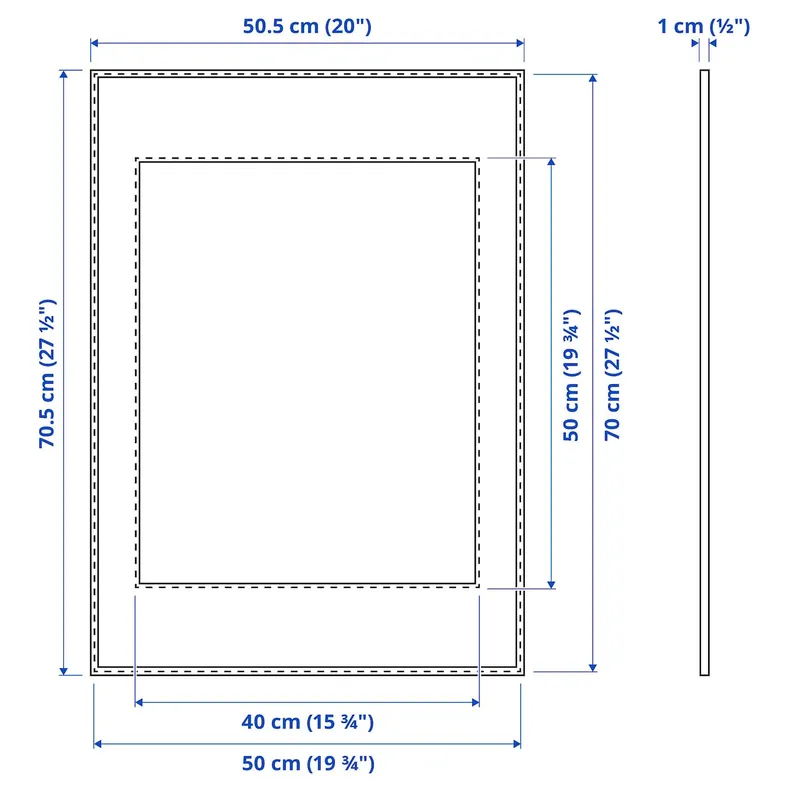 IKEA LOMVIKEN ЛОМВИКЕН, рама, алюминий, 50x70 см 602.867.64 фото №6