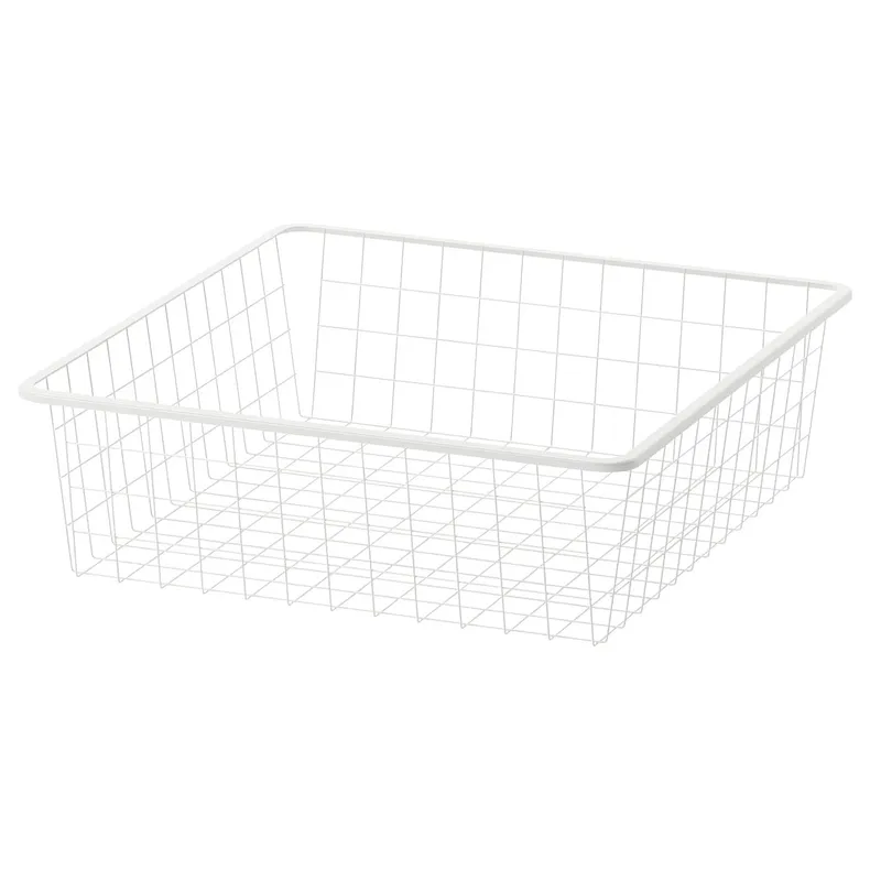 IKEA JONAXEL ЙОНАКСЕЛЬ, дротяний кошик, білий, 50x51x15 см 404.199.63 фото №1