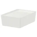 IKEA KUGGIS КУГГІС, коробка з кришкою, білий, 18x26x8 см 202.802.07 фото thumb №1
