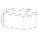 IKEA TJENA ТЙЕНА, коробка для зберігання з кришкою, білий, 35x50x30 см 903.743.49 фото thumb №7
