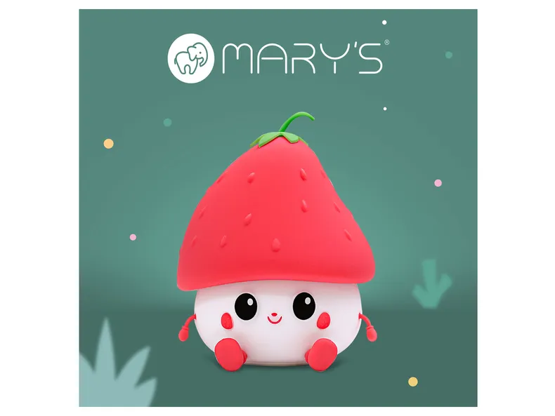 BRW Светодиодная силиконовая лампа Mary's Strawberry красная 096903 фото №3