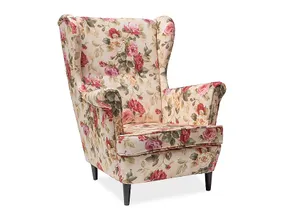 Мягкое кресло SIGNAL LORD CORAL, ткань: цветочный принт светлый фото