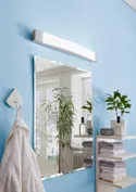 BRW Siderno Светодиодный настенный светильник для ванной комнаты серебристая сталь 072245 фото thumb №2