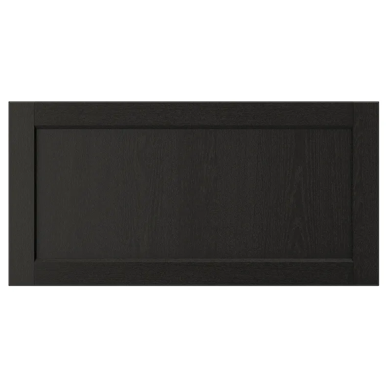 IKEA LERHYTTAN ЛЕРХЮТТАН, фронтальная панель ящика, чёрный цвет, 80x40 см 203.560.75 фото №1