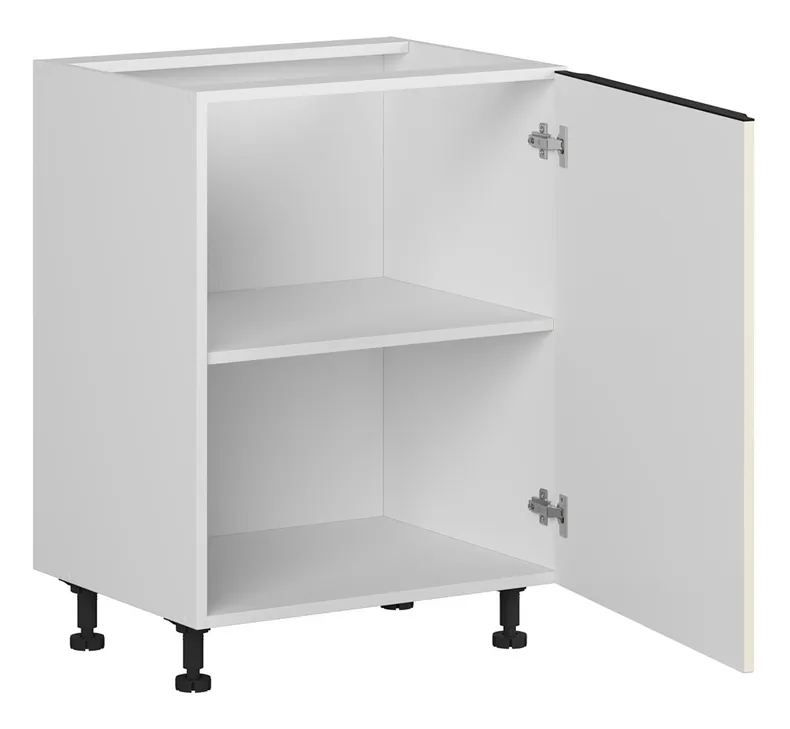 BRW Правосторонний кухонный шкаф Sole L6 60 см магнолия жемчуг, альпийский белый/жемчуг магнолии FM_D_60/82_P-BAL/MAPE фото №3