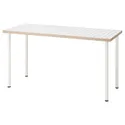 IKEA LAGKAPTEN ЛАГКАПТЕН / ADILS АДИЛЬС, письменный стол, белый антрацит / белый, 140x60 см 595.084.26 фото thumb №1