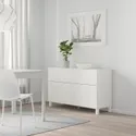 IKEA BESTÅ БЕСТО, комб для хран с дверц / ящ, белый / Лаппвикен / Стуббарп белый, 120x42x74 см 991.953.05 фото thumb №6
