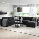 IKEA VIMLE ВІМЛЕ, кутовий диван, 5-місний з кушеткою, Саксемара чорно-синя 293.996.93 фото thumb №2