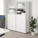 IKEA GALANT ГАЛАНТ, комбинация для хран с раздв дверц, белый, 160x200 см 792.853.02 фото thumb №2