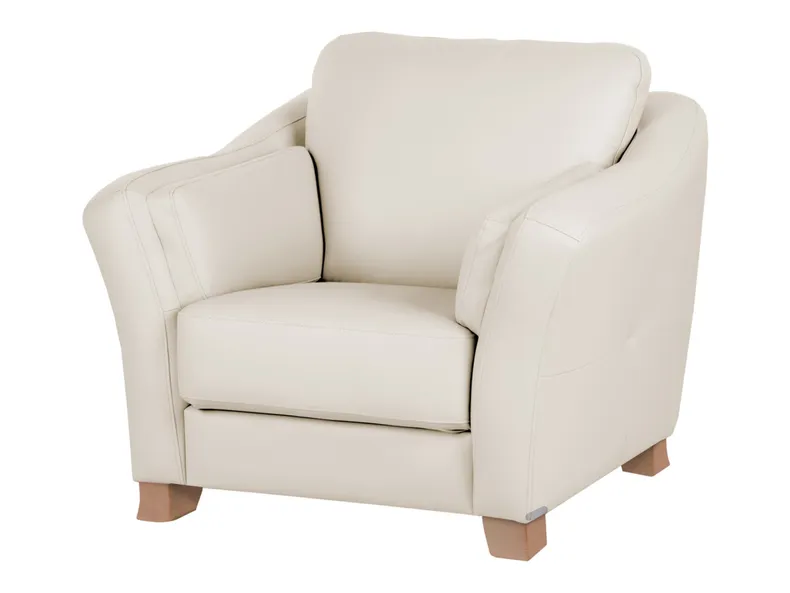 BRW Класичне крісло Viena з натуральної шкіри білого кольору, Мадрас 215 FO-VIENA-1-SK1_BC246E фото №2