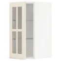 IKEA METOD МЕТОД, навесной шкаф / полки / стеклян дверца, белый / бодбинские сливки, 30x60 см 993.949.89 фото thumb №1