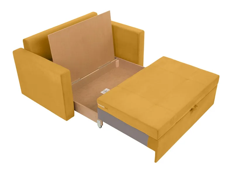 BRW Двухместный диван Bunio III раскладной диван с контейнером желтый, Манила 32 Оранжевый SO2-BUNIO_III-2FBK-G2_BD24FC фото №4