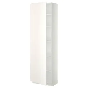 IKEA METOD МЕТОД, высокий шкаф с полками, белый / белый, 60x37x200 см 494.589.12 фото