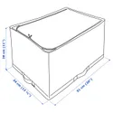 IKEA STUK СТУК, коробка для зберігання, білий/сірий, 34x51x28 см 403.096.86 фото thumb №6