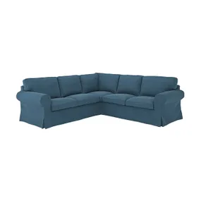 IKEA EKTORP ЭКТОРП, 4-местный угловой диван, Талмира голубая 594.362.36 фото