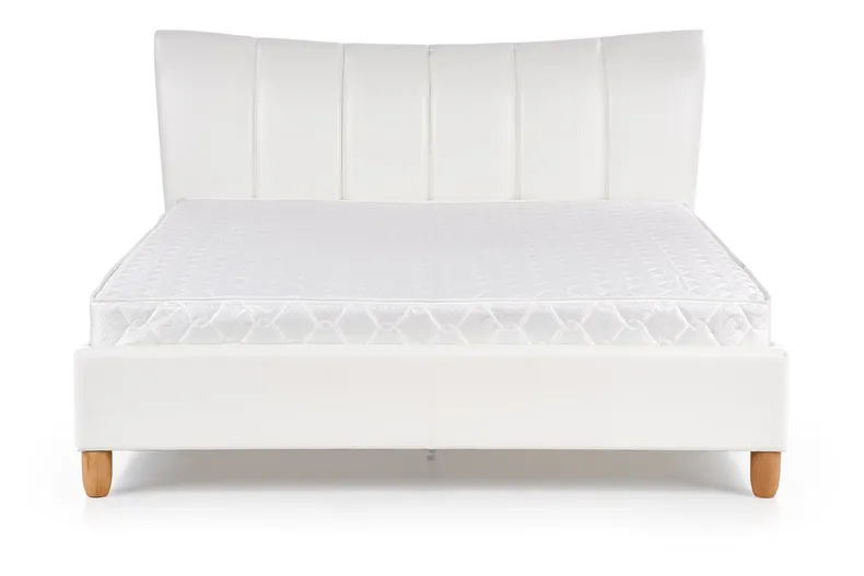 Ліжко двоспальне HALMAR SANDY 160x200 см біле фото №4